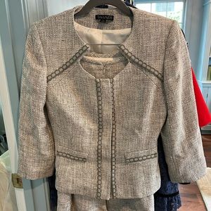 ISO Tahari Silver Blue Suit 2 or 4